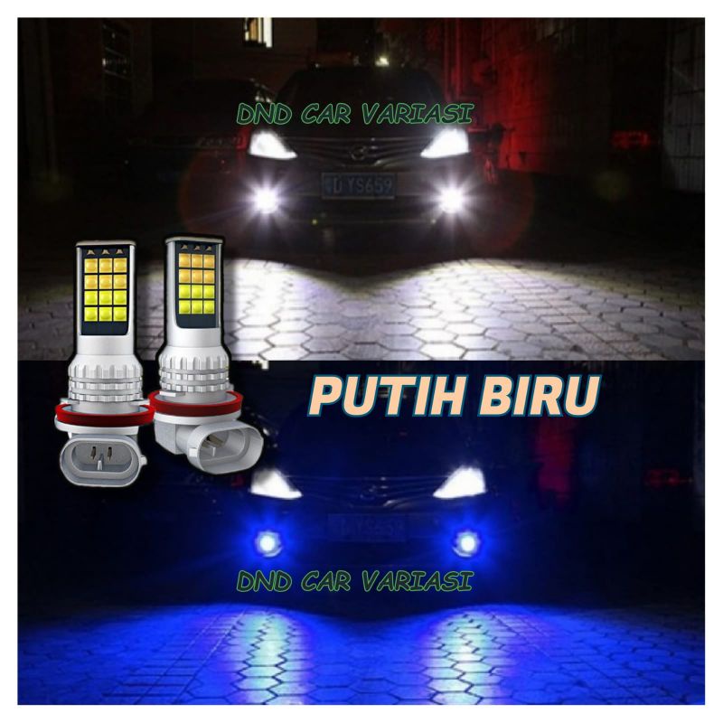 LED FOGLAMP H8 H11 H16 DUA WARNA PUTIH KUNING AVANZA AGYA AYLA BRIO MOBILIO FREED CALYA SIGRA