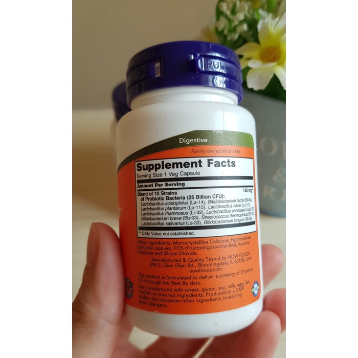 Now Foods Probiotic-10 Probiotic 10 25 Billion 50 Veg Probiotik