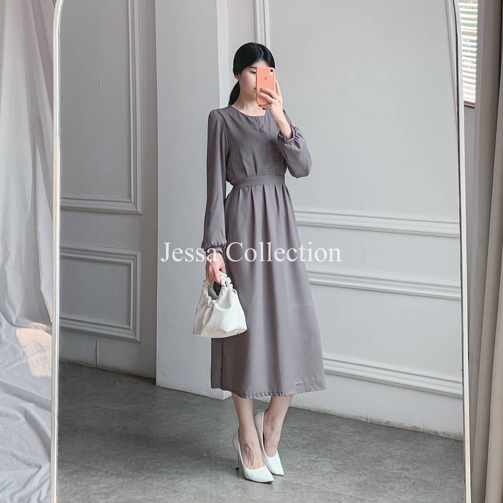 Premium Nafisa Long Dress TH 509 WOLLY CREPE