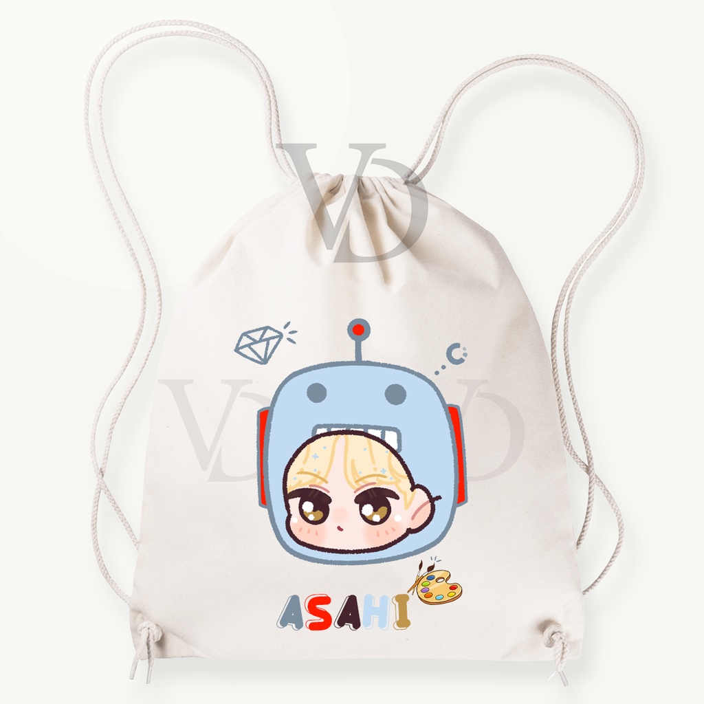 tas serut tueme treasure korea chibi / stringbag canvas