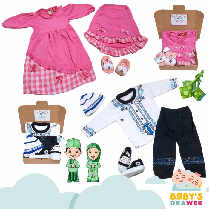 

Hampers Pakaian Lebaran Bayi Gamis Baju Koko / Kado Lebaran /Baby Gift - BABY GIRL