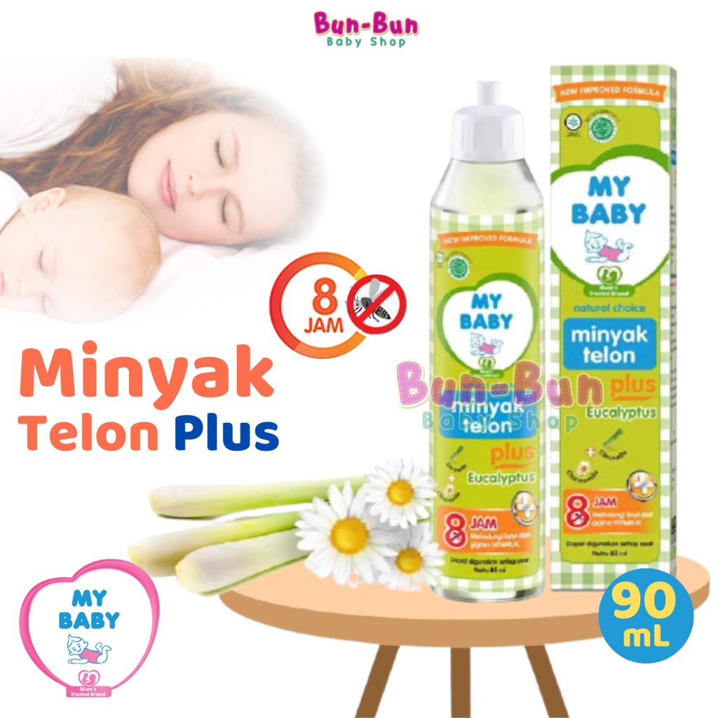 MY BABY Minyak Telon Plus Anti Nyamuk 8 jam Long Protection 30ml 60ml 90ml 150ml Serangga 12 jam Perawatan Kulit Lotion Pijat Oil Perut Kembung Perlengkapan Bayi Baru Lahir Peralatan Mandi Anak Balita Bunbunbabyshop