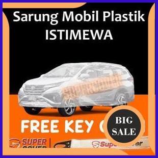 Sarung Mobil Plastik Anti Air Transparan Cover Body Rush Terios Veloz Avanza XL7 Xpander Waterproof