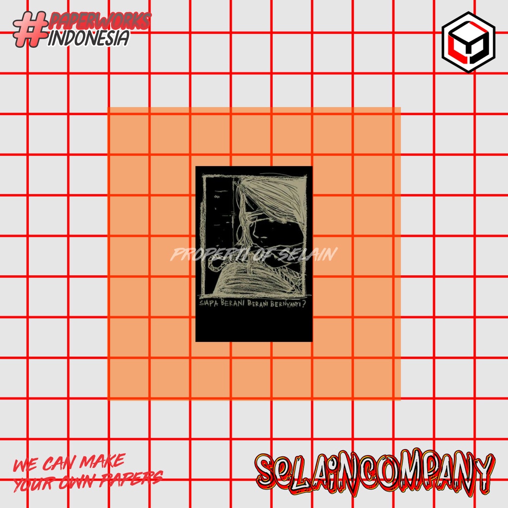 

STICKER SELAIN.CO motif musik band 'EFEK RUM4H KAC4'