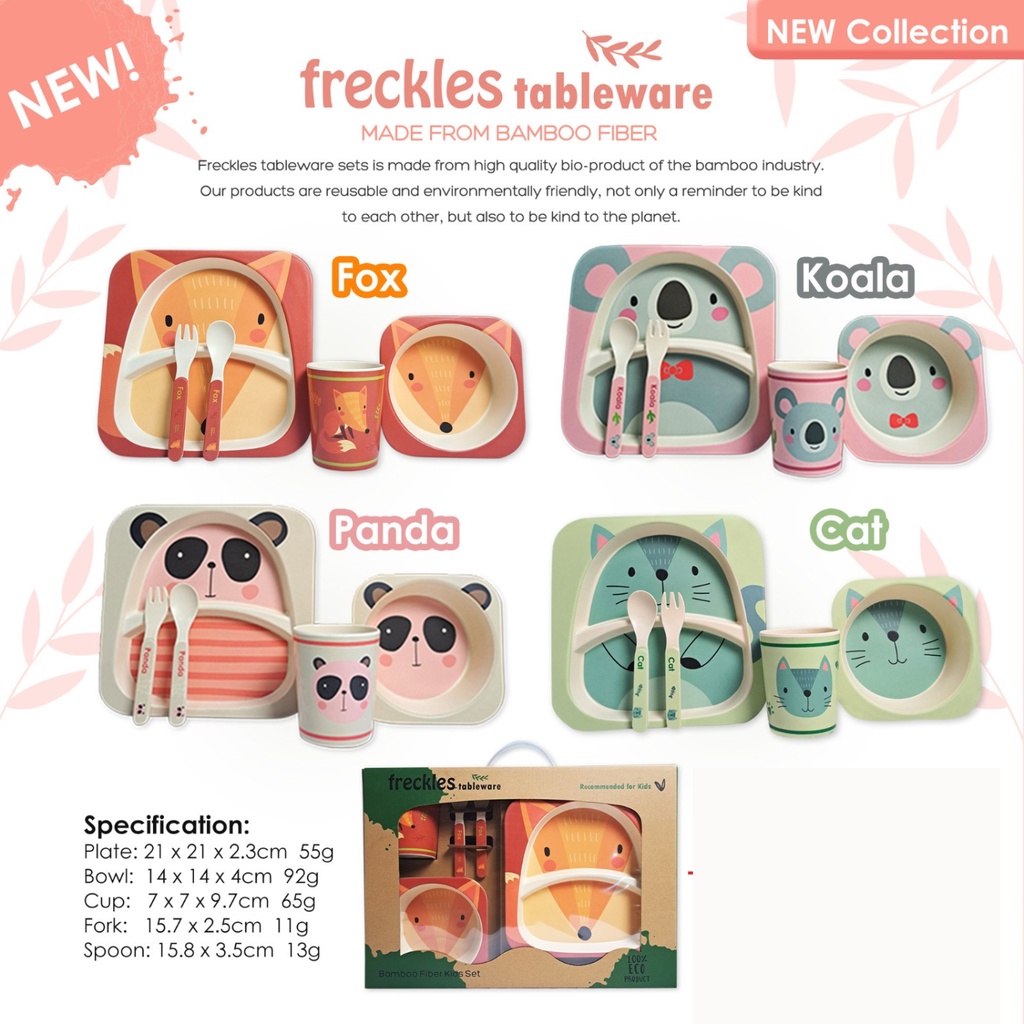 Freckles Tableware Feeding Set Tempat Makan Anak Set