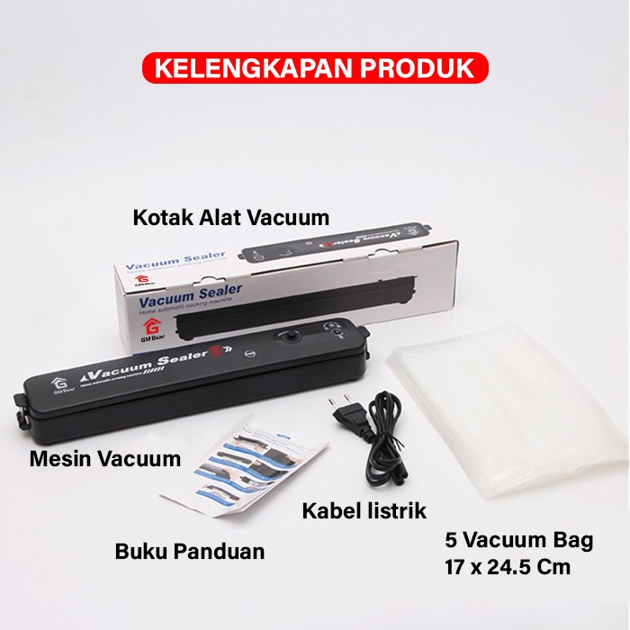 GM Bear 1404 Mesin Vacuum Vacum Vakum Sealer Makanan Portable - Electric Food Packing Machine