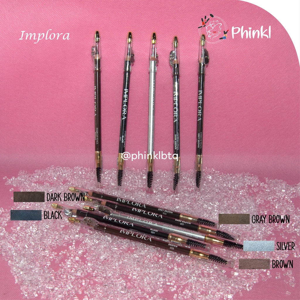 `ღ´ PHINKL `ღ´ ɪ ᴍ ᴘ ʟ ᴏ ʀ ᴀ  Implora pensil alis dark brown eyebrow pencil serut asahan