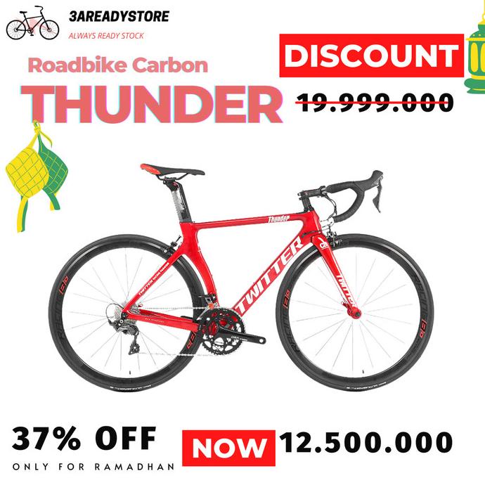 Sepeda Roadbike Full Carbon TWITTER Thunder RETROSPEC 22 Speed