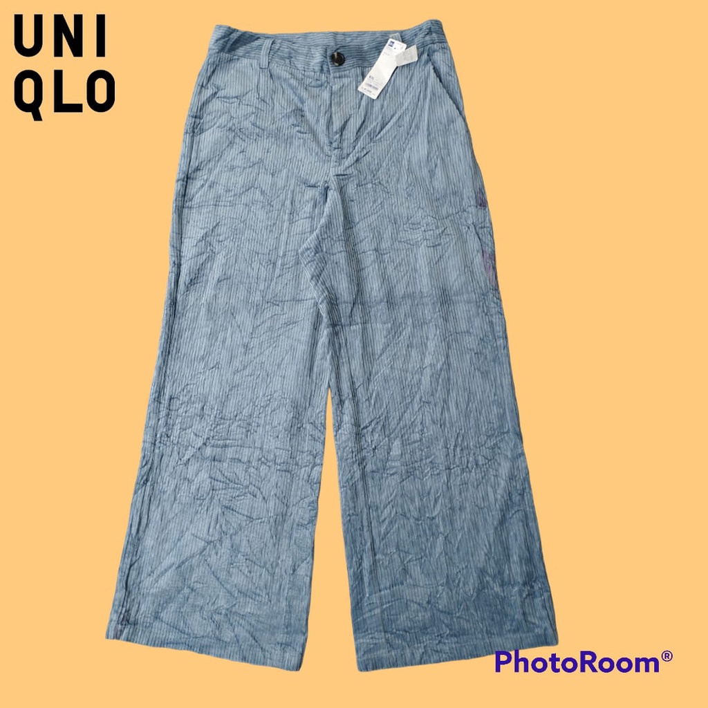 celana uniqlo - celana kulot corduroy wanita - second - 011