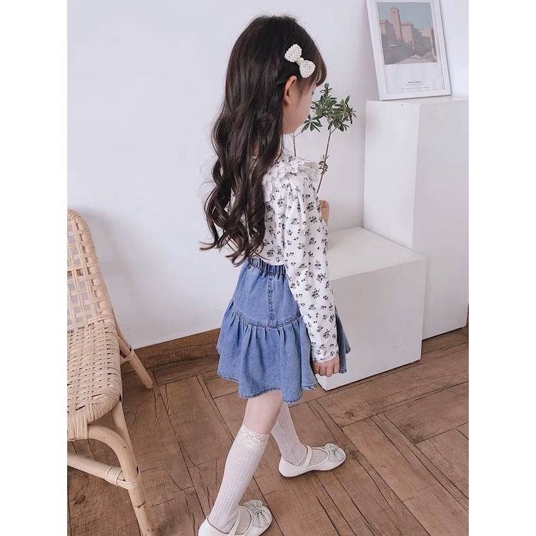 JEANS pendek celana rok anak korea vintage anak lucu korean style