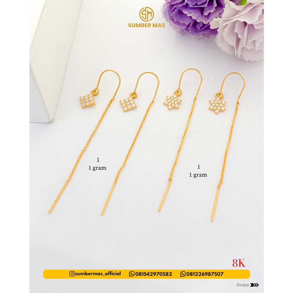 LONG EARINGS 8K - SUMBER MAS