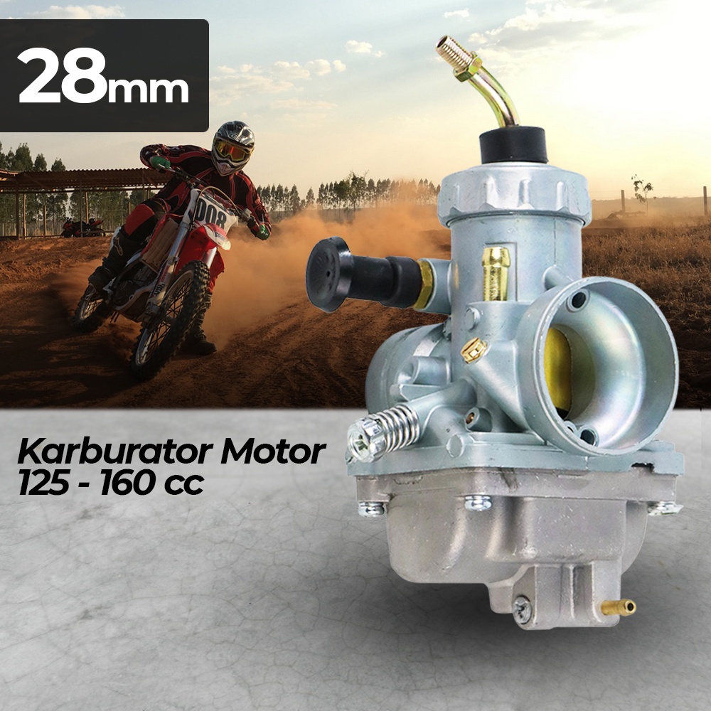 Karburator Motor Carburetor Engine Motorcycle 28 mm - VM24 - Silver