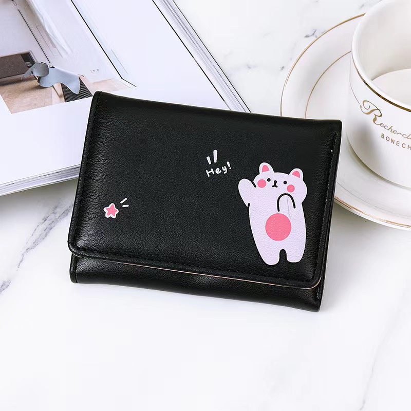 TASBLUE  Dompet Lipat Mini Wanita Dompet Wanita Motif Animal Cute Fashion Wanita Dompet Import Dompet Wanita Fashion Dompet Dompet Koin Mini/Dompet mini lipat pola hewan murah D247/D248/D245