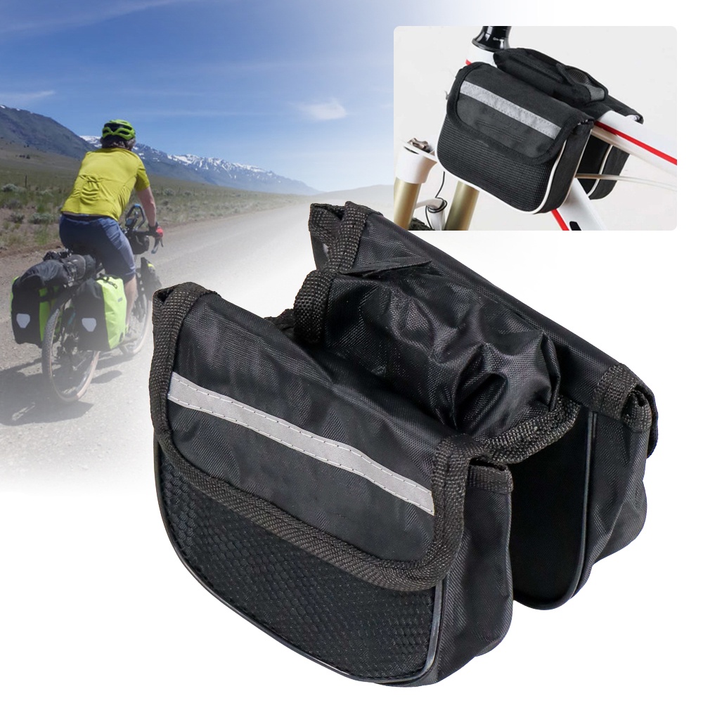 Tas Sepeda Multifungsi Perlengkapan Touring Kantung Pouch Frame Dobel Wadah Kantung Simpan Barang P3