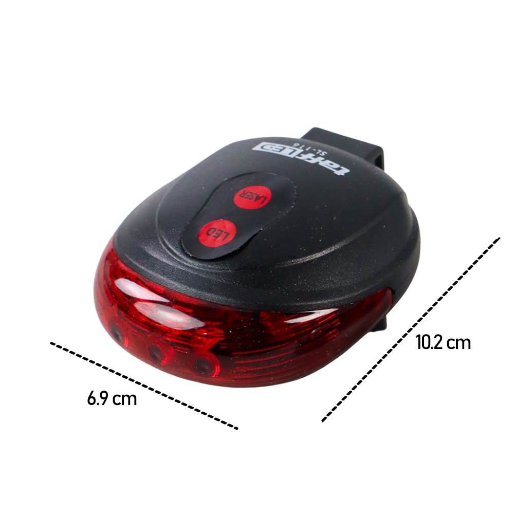 TaffLED Lampu Belakang Sepeda Tail Light LED Waterproof AAA Battery - SL-116