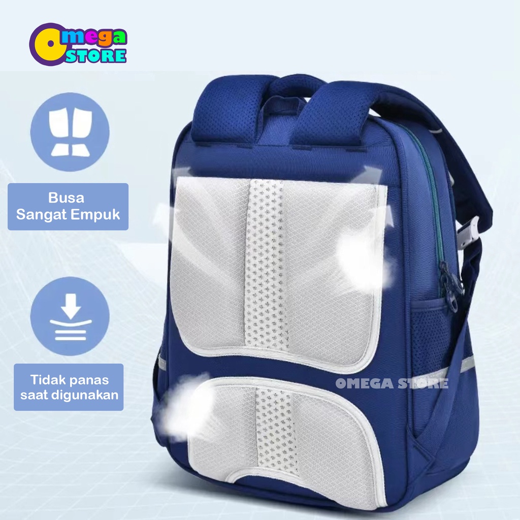 Tas Sekolah Siswa Baru TK SD Tas Ransel Sekolah Keren Backpack Kapasitas Besar Laptop Backpack - 287