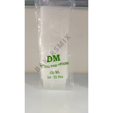 Thinwall DM 250 ml REC (25pcs) - Cup Plastik Dm 250 ML - Mangkok Plastik