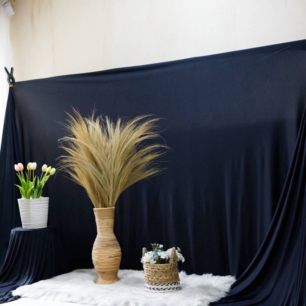 KAIN BACKDROP BACKGROUND BIRU DONGKER NAVY LEBAR 3,3 M DEKORASI DECOR POLOS LAYAR  FOTO LATAR VIDEO 