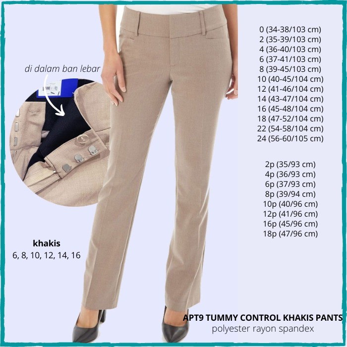 Celana Bahan Wanita Murah APT9 Magic Tummy Control Pants