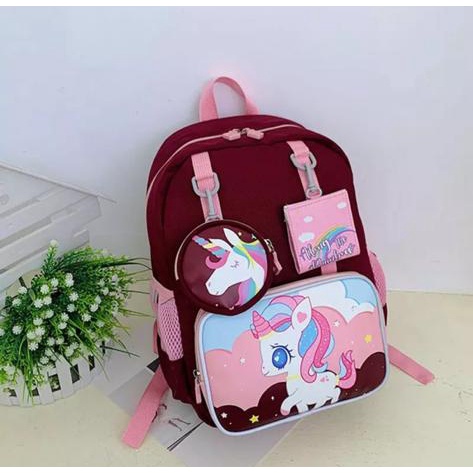 GGS  Tas Sekolah Anak Perempuan Dan Laki Laki ANTI AIR TK Sama SD Ransel Import Lucu Tebel Karakter 5 tahun 6 tahun 7 tahun Anti Basah Anti Hujan Avenger Dino  Frozen My Little Pony murah gado 2023