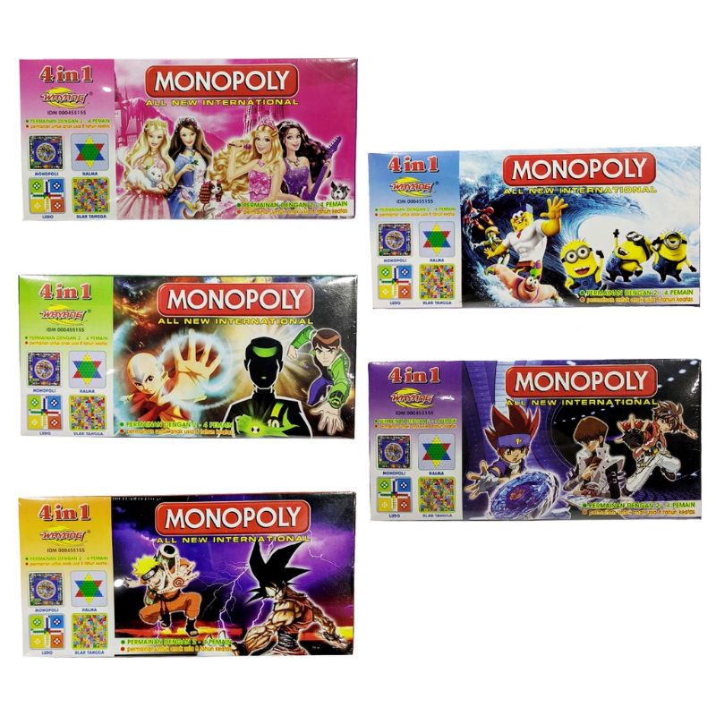 Mainan Monopoli 4 in 1  3in1 2in1 monopoli besar monopoli kecil