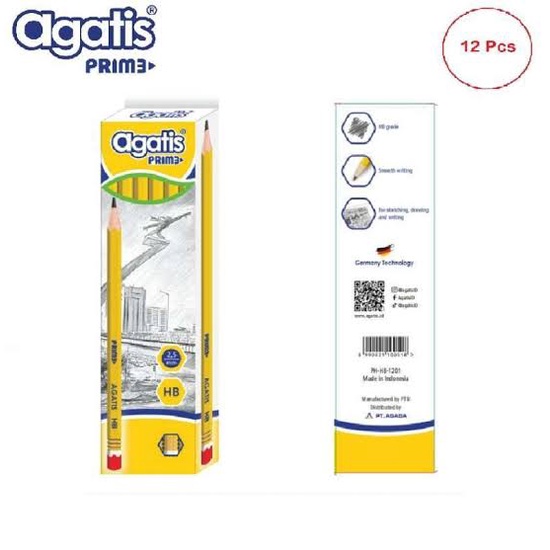 

TBMO PENCIL PRIME WOOD HEXAGONAL GRAPHITE PENCIL HB ISI 12PCS