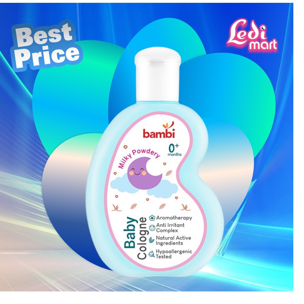 ORIGINAL Bambi Baby Cologne Sweet Floral Morning Breezy Milky Powdery 100ml / Aromhatherapy / Parfume Bayi Kulit Normal  Sensitif