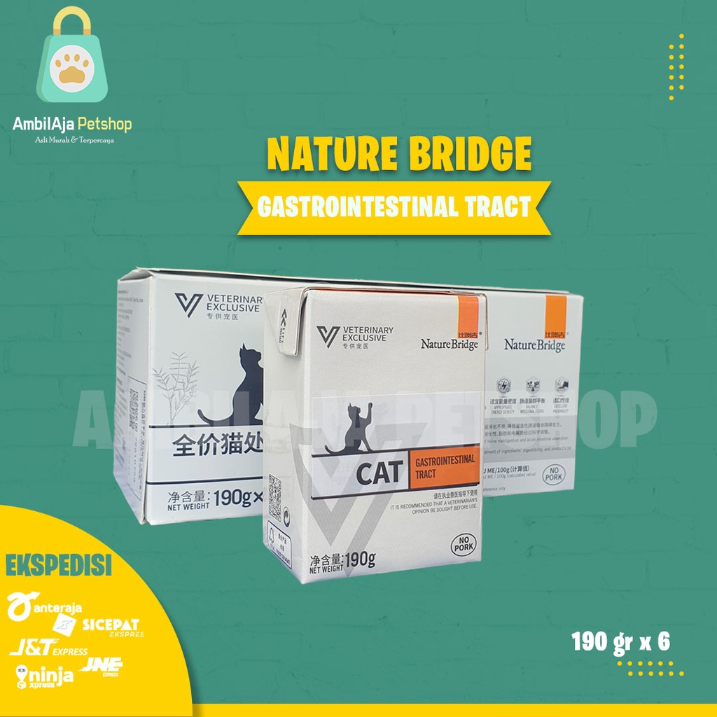 NATURE BRIDGE Gastrointestinal Wet Cat Food isi 6 x 190Gr