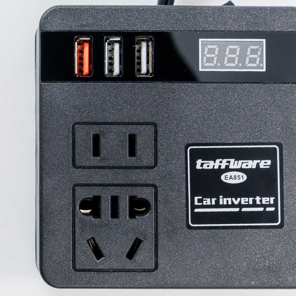 Taffware Car Power Konverter Fast Charging Inverter 12/24V 100W EA851MLP1