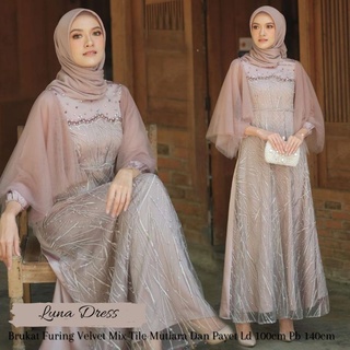Gamis Terbaru Lebaran Wanita / Baju Wanita / Dress /  Baju Gamis Wanita Terbaru / Gamis Luna / Gamis