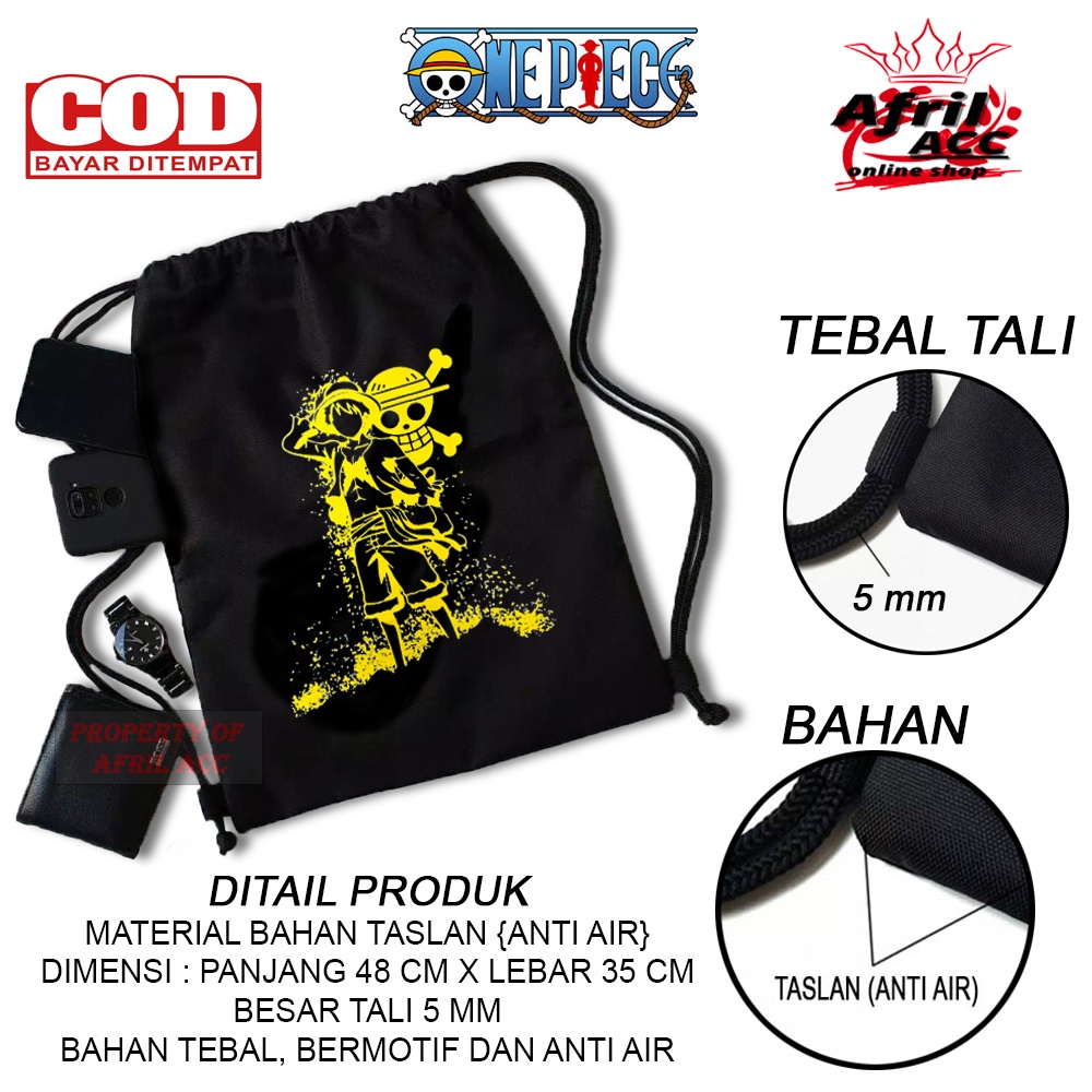 Tas Serut Tas Murah Tas Futsal Tas Bola Tas karakter Anime One piece