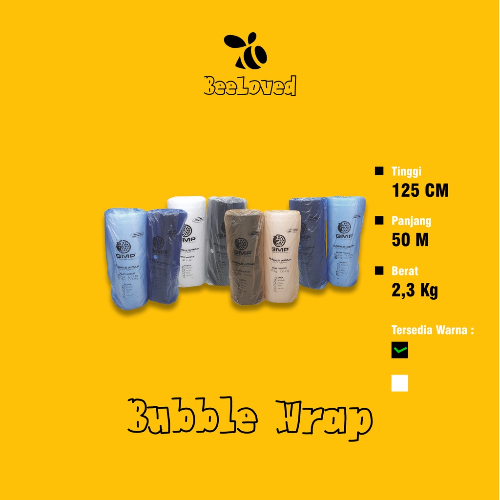 

BUBBLEWRAP 125cm x 50m MURAH / BUBBLE WRAP TEBAL MURAH GMP 2,3 Kg ukuran 50m x 125cm / BUBBLEWRAP MURAH