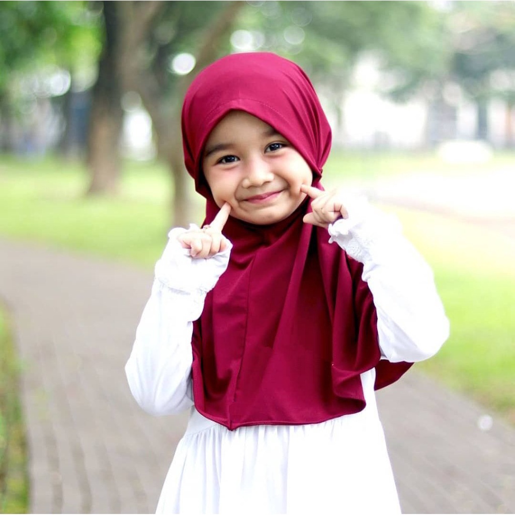 SYAHIRA BERGO HIJAB JILBAB INSTANT KERUDUNG ANAK BAHAN JERSEY WANITA MUSLIMAH PREMIUM