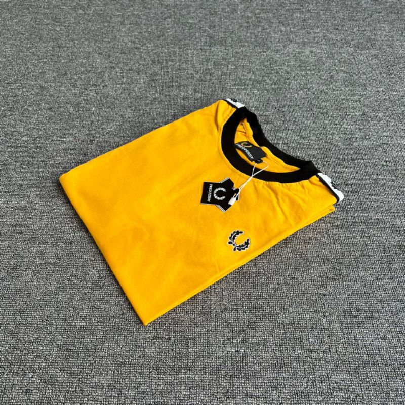 -FRMNSH- KAOS RINGER FREDPERRY YELLOW NEW FULL TAG LABEL CASUAL HYPE