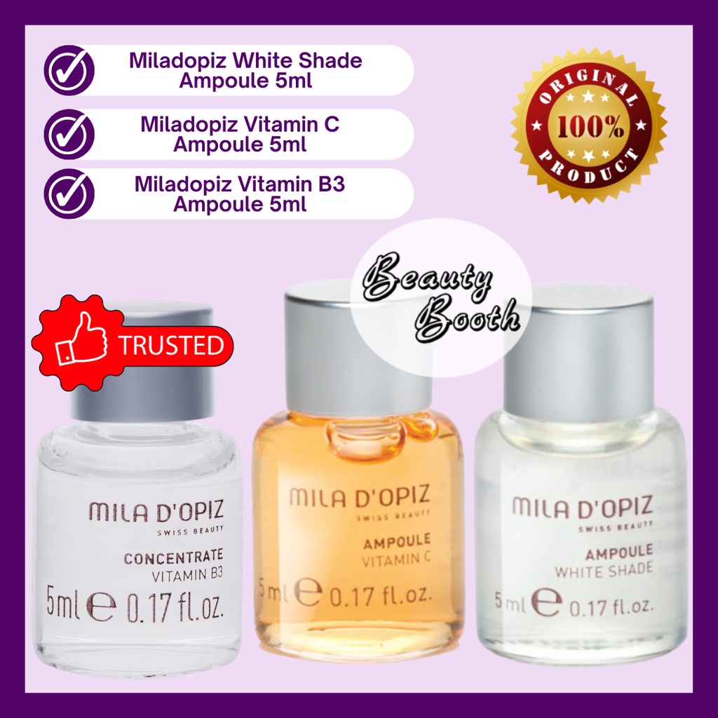 MILADOPIZ White shade Ampoule + Vitamin C Ampoule + Vitamin B3 Ampoule