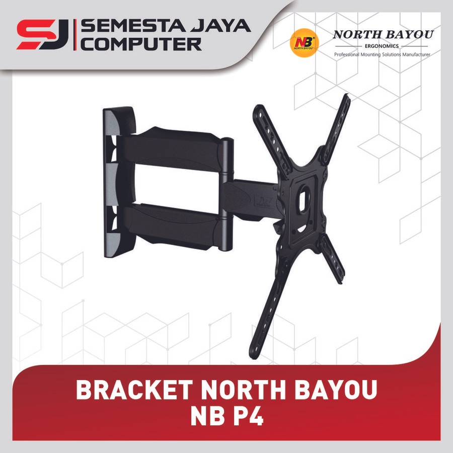 Bracket TV Monitor LED LCD North Bayou NB P4 NBP4 32&quot;-55&quot; Tilt Swivel