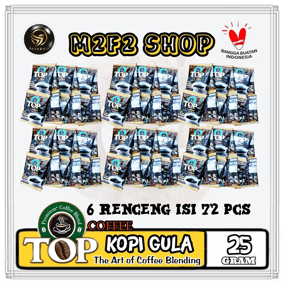 

TOP Premium Coffee Blend Original | Kopi Hitam + Gula Serbuk Sachet - 25 gr (Kemasan 6 Renceng)