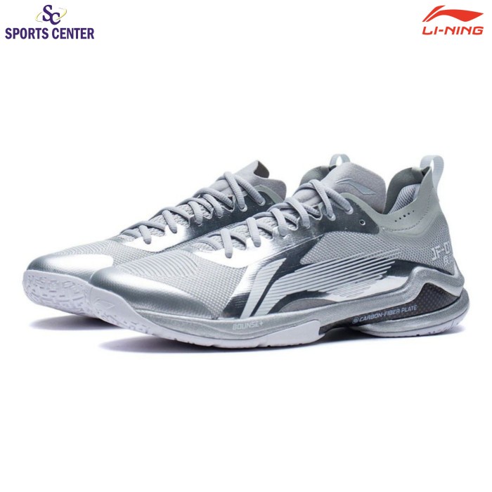 {MentariStore} New Sepatu Badminton Lining JF-01 / JF01 Blast Pro AYAS012 Silver Limited
