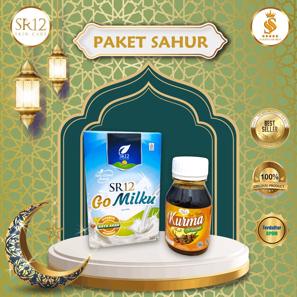 Paket sahur Ramadhan SR12 Go milku SUSU ETAWA TERBAIK GOMILKU SUSU KAMBING KUALITAS PREMIUM GOAT MILK SUSU BUBUK BPOM SARI BUAH KURMA AL BAROKAH SR12 SARI KURMA ASLI MENINGKATKAN STAMINA TUBUH MENCEGAH ANEMIA