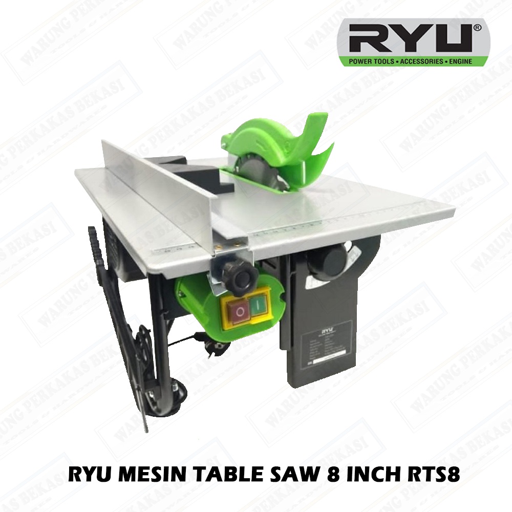 Ryu By Tekiro Mesin Table Saw Gergaji Listrik Meja Duduk 8 Inch 8 RYU RTS8 Termasuk Mata Pisau 24T