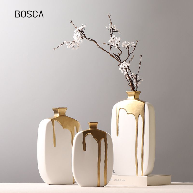 Bosca Living - Attico Jar Gucci Ceramic / Pajangan Meja Vas Guci Keramik Mewah / Jar Vas Hiasan Deko