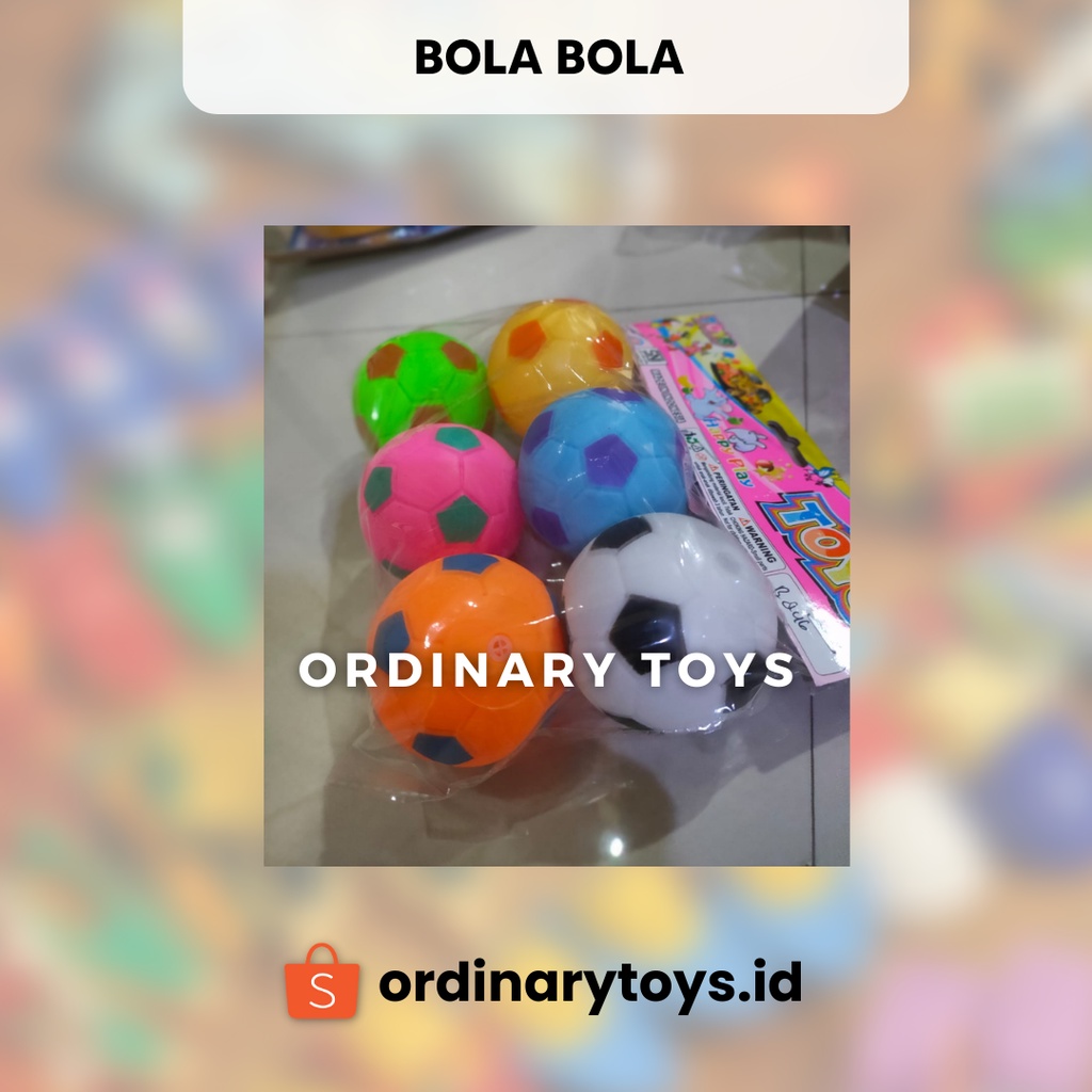 MAINAN ANAK BOLA KECIL WARNA WARNI SET / MAINAN BOLA KECIL ISI 6