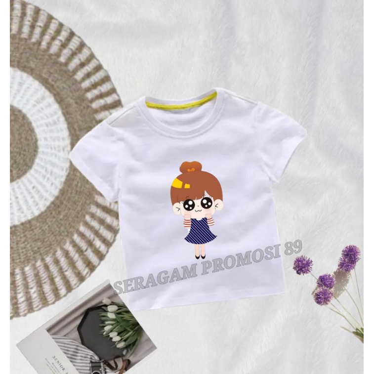 Atasan Kaos Anak-Anak Perempuan Motif Lucu / Kaos T-Shirt Anak perempuan Murah / Kaos Pendek anak-anak / Kaos Anak cewek 2-10tahun