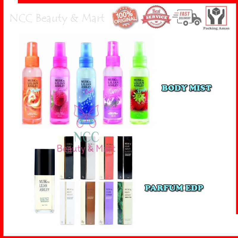 * NCC * Musk By Lilian Ashley Parfum EDT Natural Spray Vaporisateur Perfume Wangi Sepanjang Hari