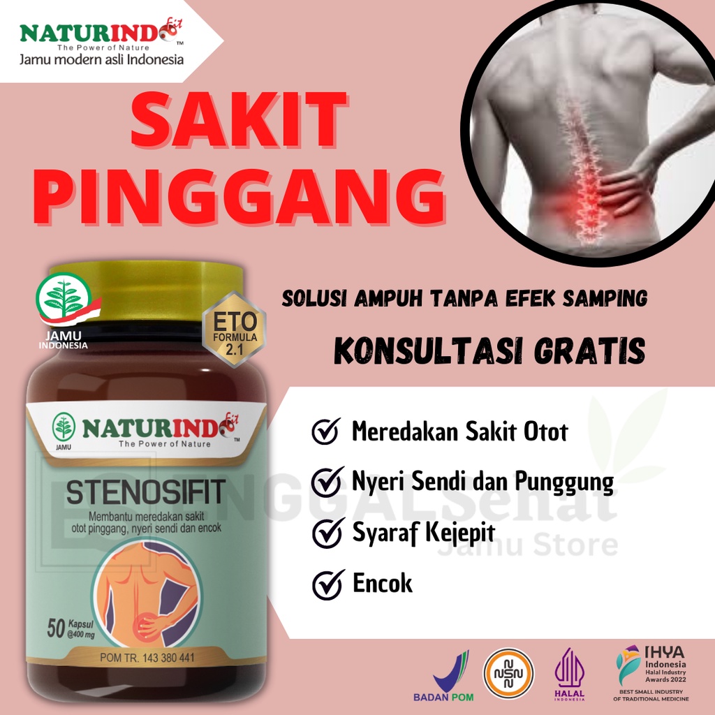 Obat Sakit Pinggang Saraf Kejepit Encok Kecetit Herbal