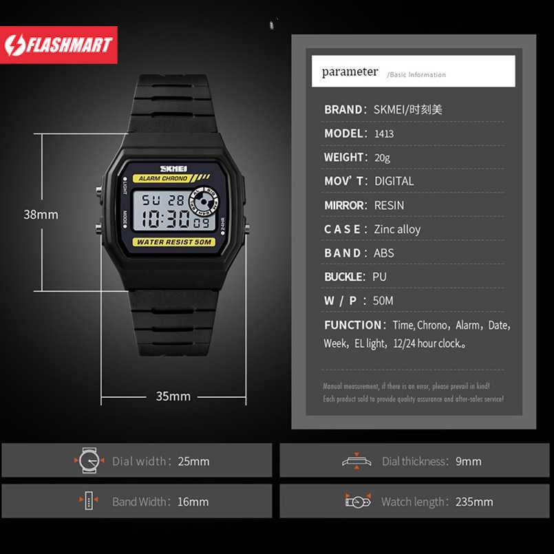 Flashmart Jam Tangan Digital Elegant Pria - 1413