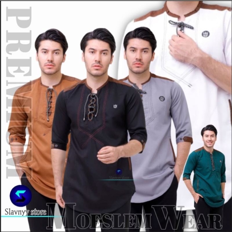 TERLARIS KOKO KURTA TALI PREMIUM PRIA DEWASA / QURTA TALI TANGAN PENDEK PROGRESSMAN