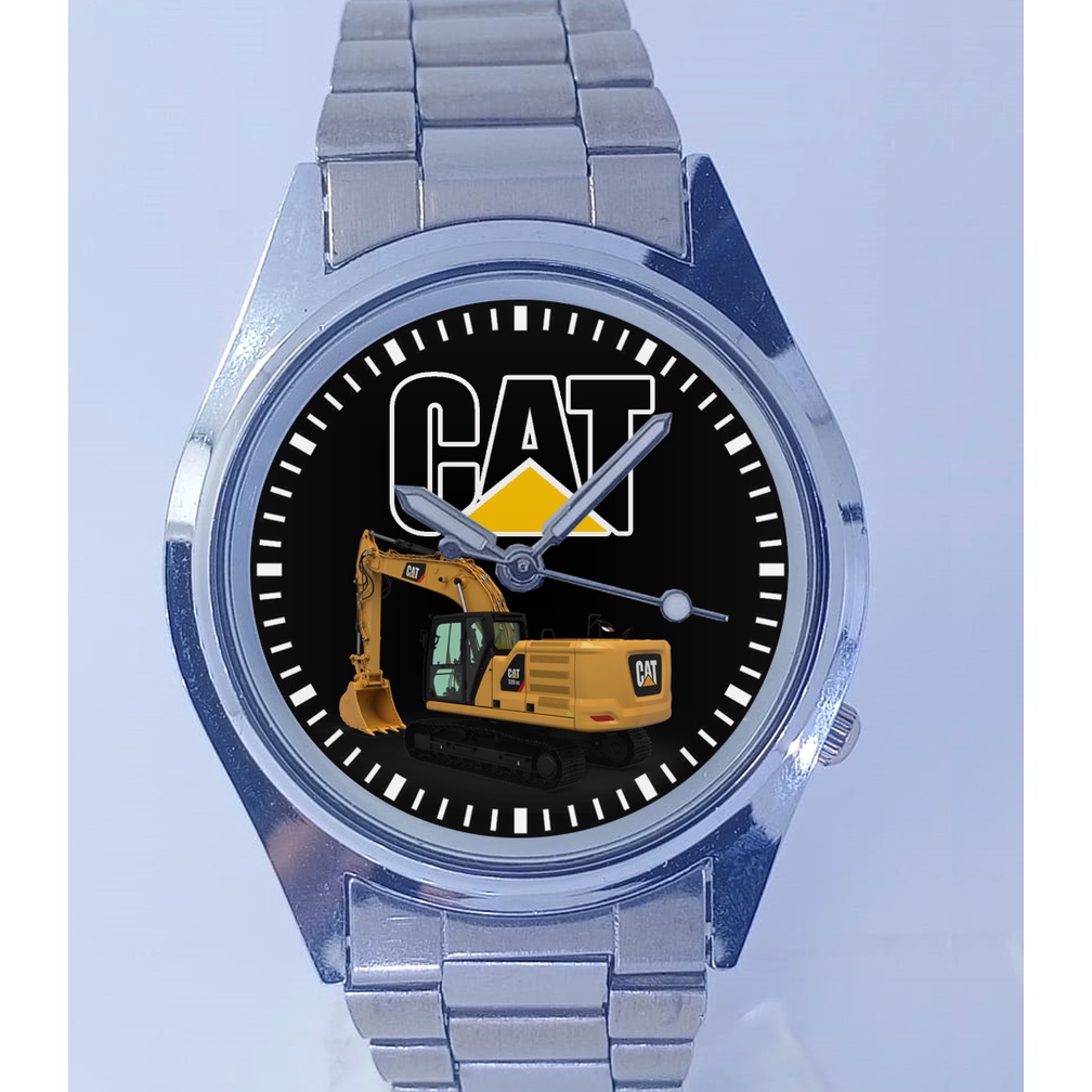 JAM TANGAN STAINLESS // JAM TANGAN CUSTOM STAINLESS CAT EXCAVATOR // JAM TANGAN STICKER