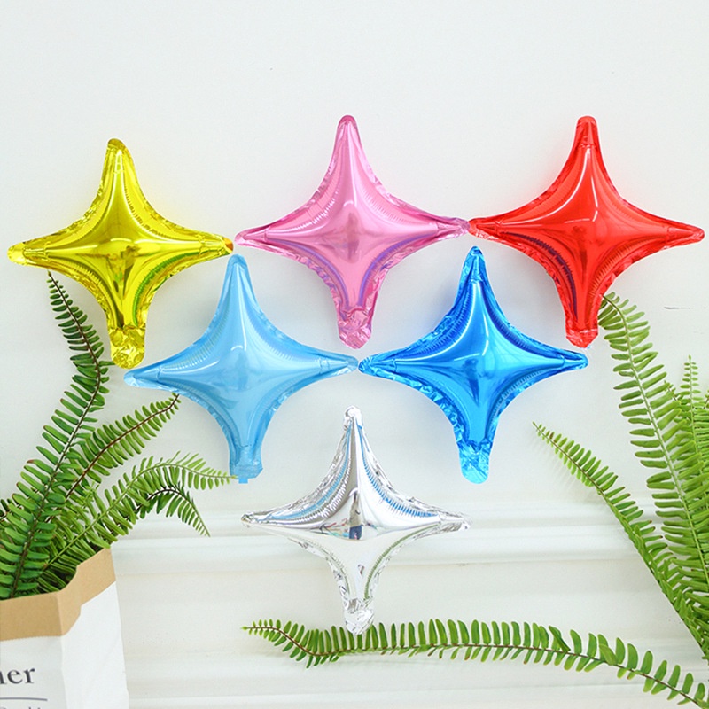 MMM Balon Foil Bintang 4 Sisi Balon Foil Bentuk Wajik Balon Foil 9,5 inch / 25 cm Balon Pesta Balon Dekorasi Satuan Murah