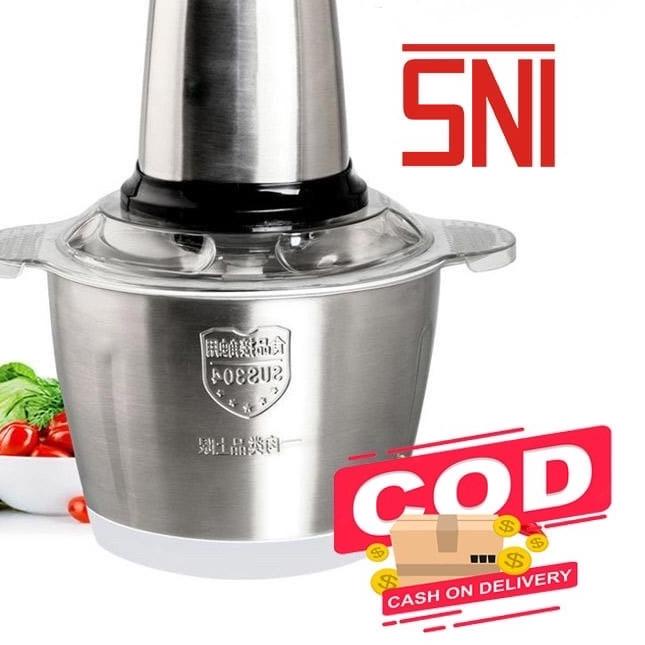 ➽ BLENDER DAGING STAINLEES STEEL 2 LITER / BLANDER FOOD CHOPPER STAINLESS / MEAT GRINDER STAINLESS P